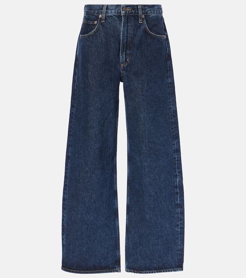 Low Curve mid-rise barrel-leg jeans