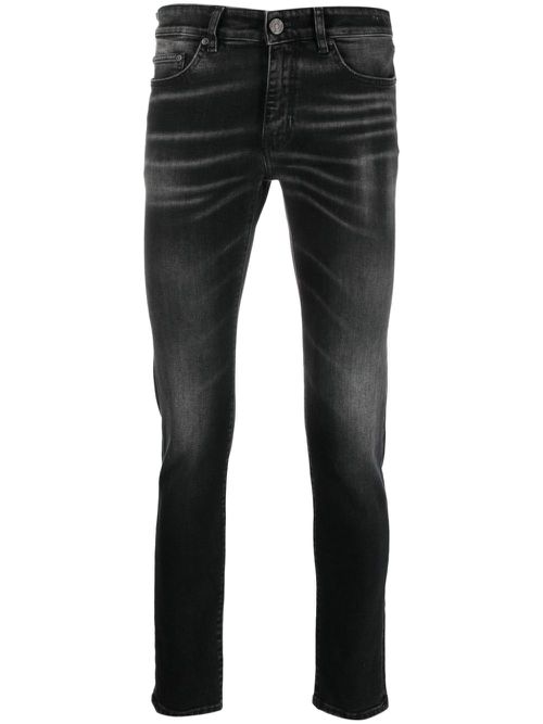 Logo-patch skinny jeans - Black