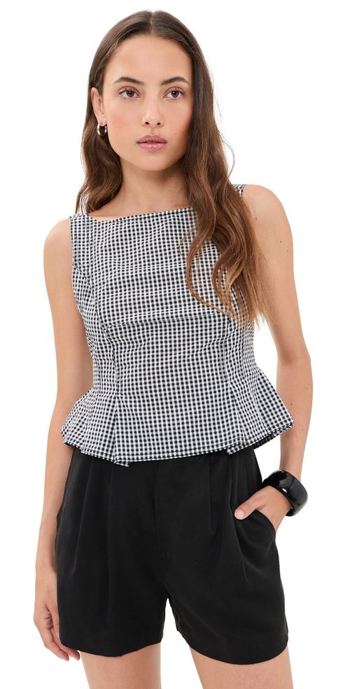 Sunfaded Top Black And White Comb
