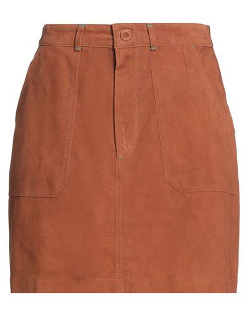 Malìparmi Woman Mini skirt Brown Size 2 Goat skin