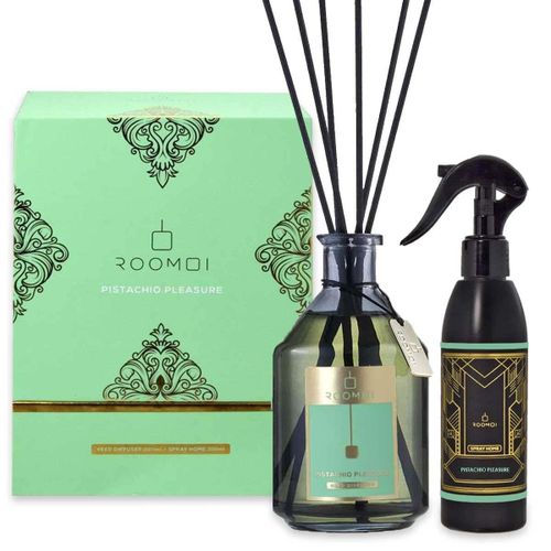 Box Roomoi Pistachio Pleasure 500Ml + Spray 200 Ml + Stick