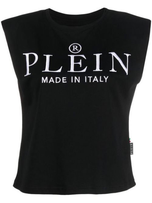 Logo-print cotton tank top