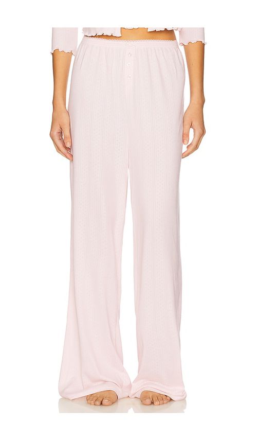 For Love & Lemons Elliana Wide Leg Pant in Pink. - XS also in L, M