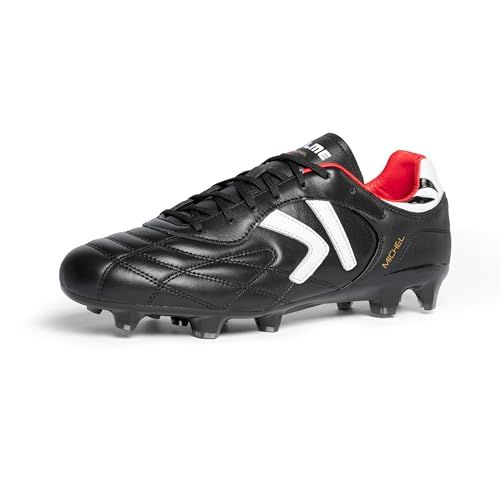 KELME Soccer Cleats Men Pro Calfskin Leather Soccer Shoes Outdoor Firm Multi Ground Football Sneaker Unisex Adult White