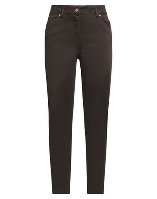 Woman Jeans Dark brown Size 8 Cotton, Elastane
