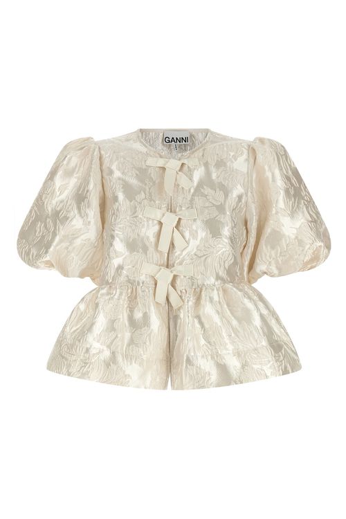 'Satin Peplum' Blouse