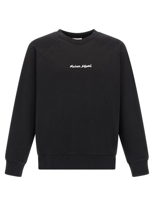 Logo-Embroidered Cotton Sweatshirt — Black