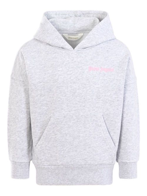 Logo-embroidered hooded top - Grey