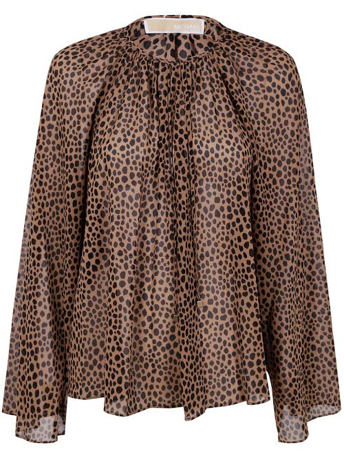 Leopard print blouse - Brown