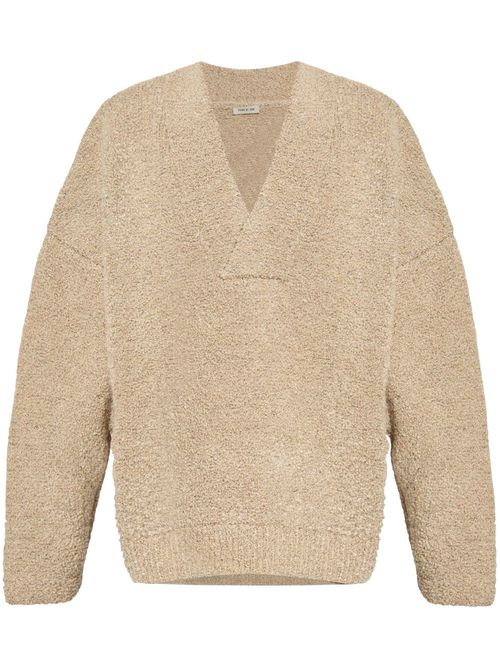 - Overlapped V Neck Sweater