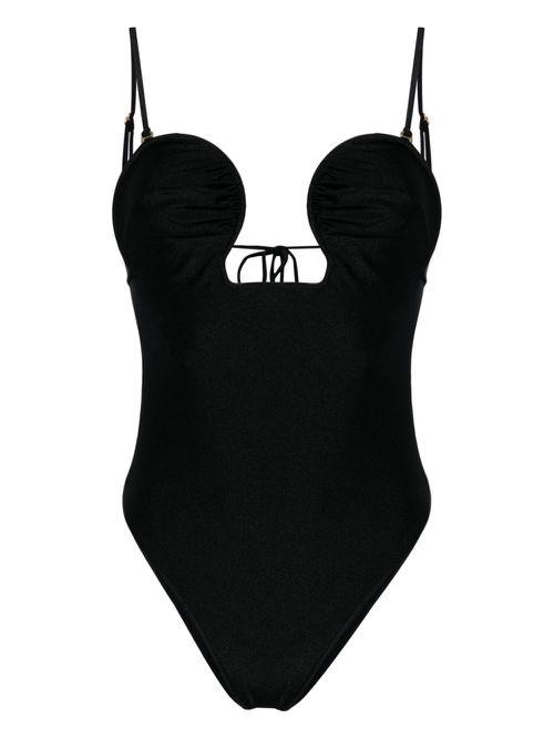 Celia wired-neckline swimsuit - Black