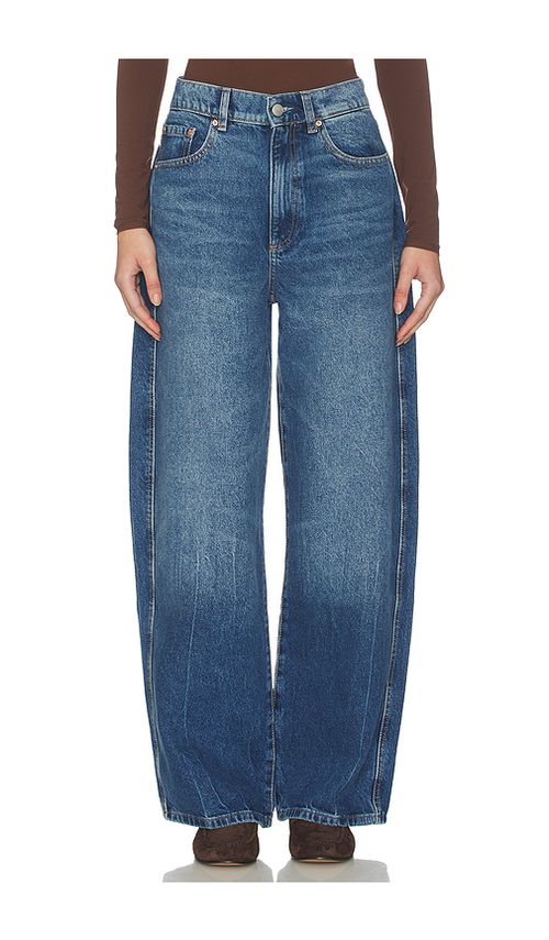 DL1961 Taylor Relaxed Ultra High Rise Barrel Jeans in Blue. 23. Also , 25, 26, 27