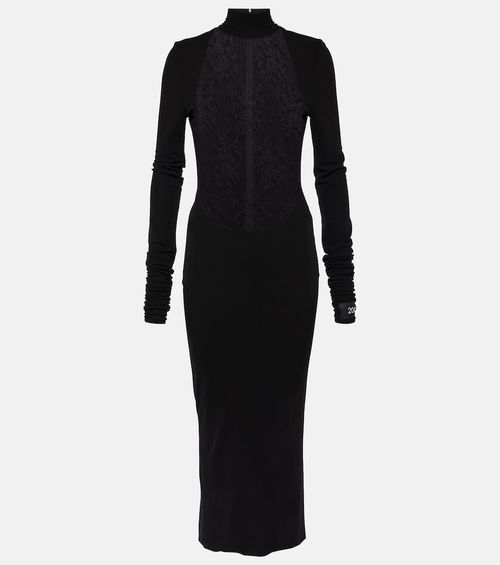 Dolce & Gabbana Chantilly lace and jersey midi dress