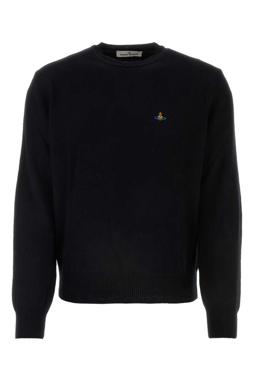 Black Cotton Blend Alex Sweater