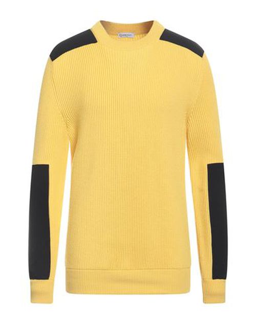 Man Sweater Yellow Size XL Virgin Wool