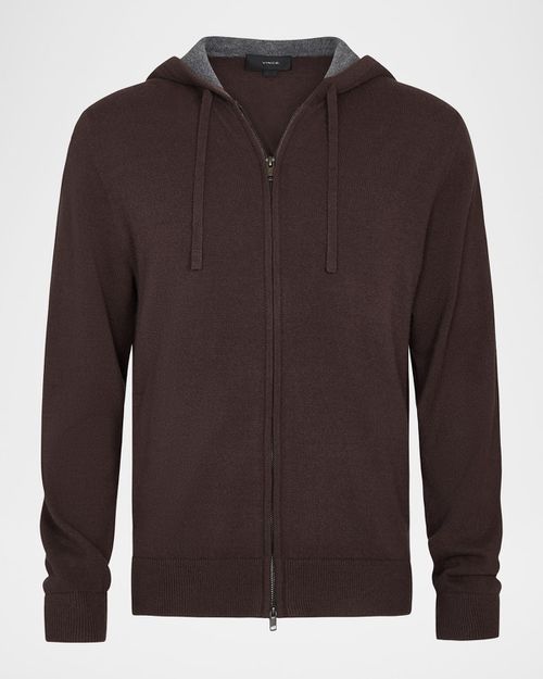 Men's Cashmere Blend Full-Zip Hoodie