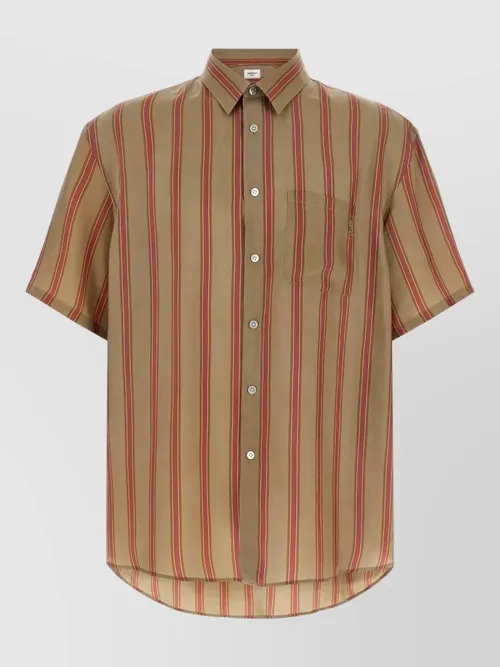 Saint Laurent - cassandre striped short sleeve shirt