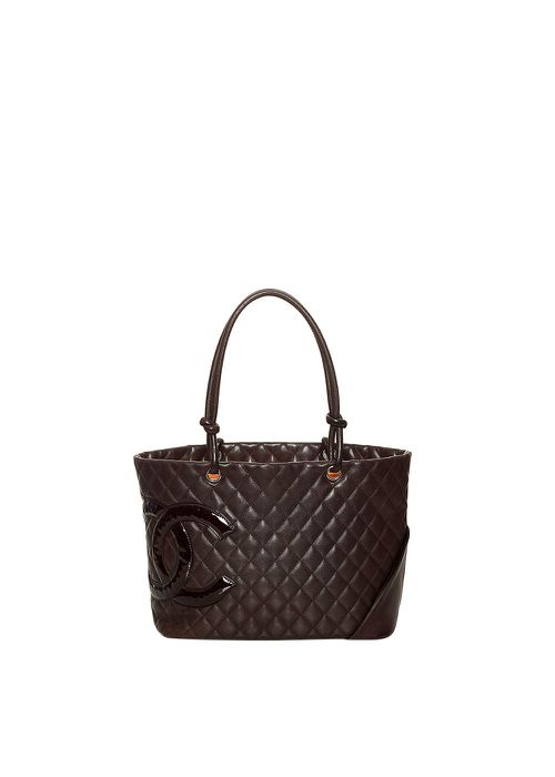 Vintage Black Cambon Ligne Tote Bag