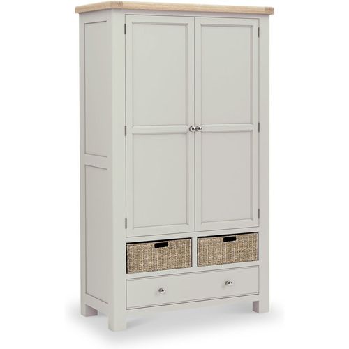 Penzance Kitchen Storage Larder | Stone Grey / Sage Green | Roseland