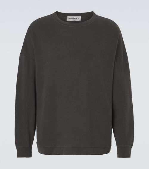 Slack cotton and linen-blend sweatshirt