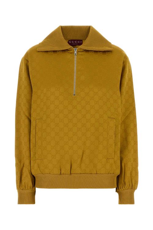 GG Monogram Viscose Blend Jacket — Yellow