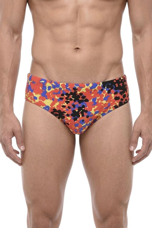 Multicolor Printed Swim Brief