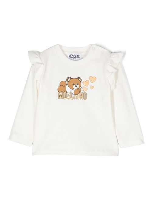 Teddy Bear-print T-shirt - Neutrals