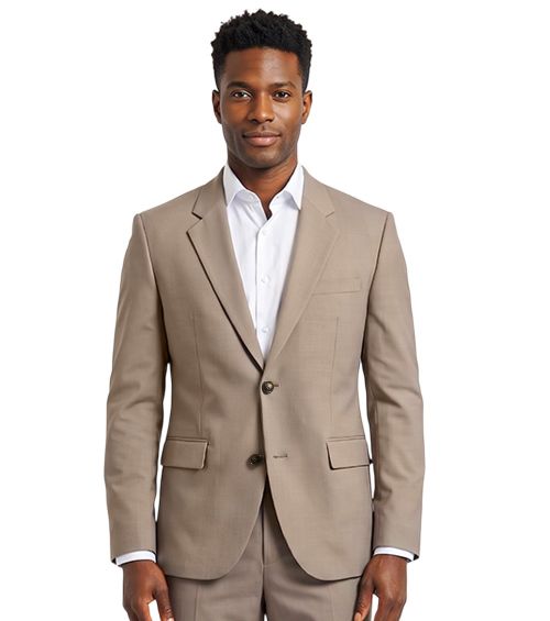 Brown Single Breasted Blazer