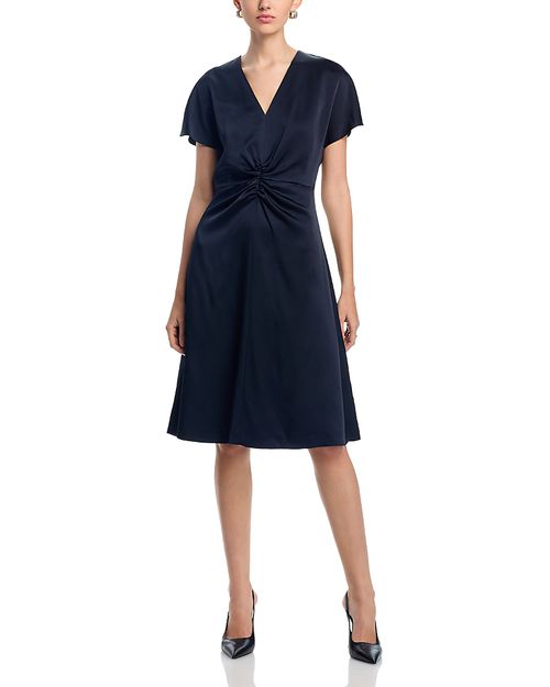 Dulania Twist Front Flutter Sleeve Dress