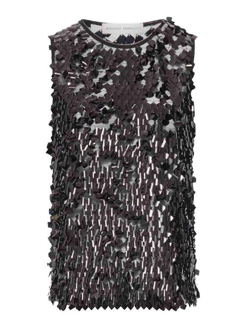 Tank Top - Square Dangle Sequin Tulle