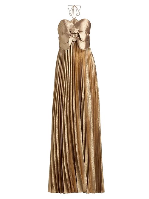 Women's Forever Young Pullford Metallic Pleated Gown - Gold