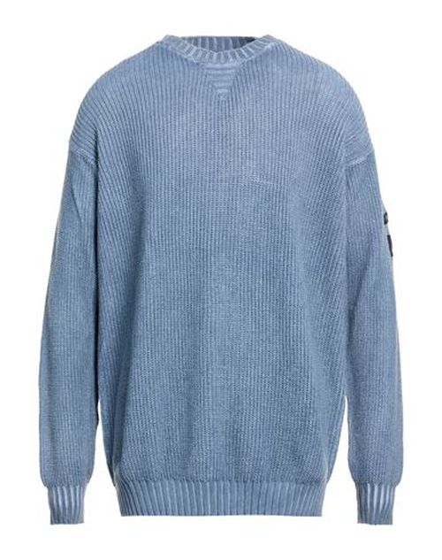 Man Sweater Slate blue Size M Cotton