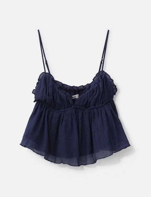 Shirred Crinkle Bustier
