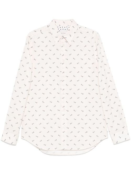 Graphic-print shirt - Neutrals