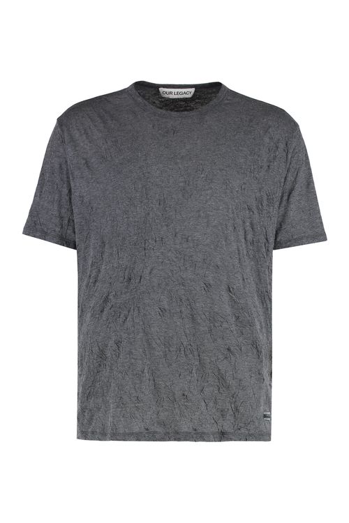 Boxy Creased Effect Crew-Neck T-Shirt