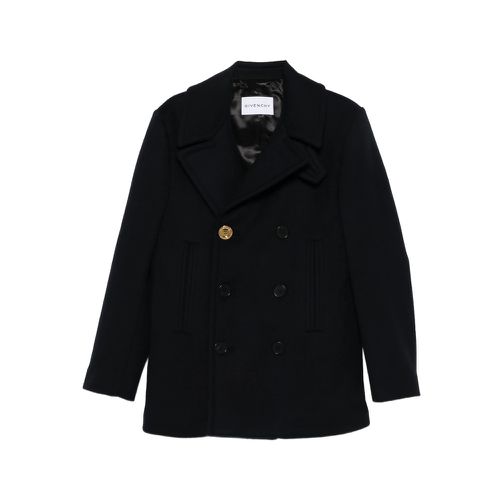 Double-breasted Gold-button Peacoat