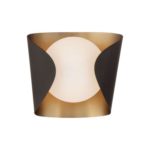 Legacy Brass & Dark Bronze Bathroom Vanity Light from the Flare Collection