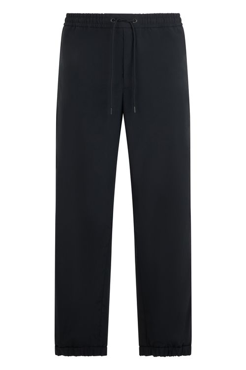 Straight-Cut Pants with Elastic Waist for Men