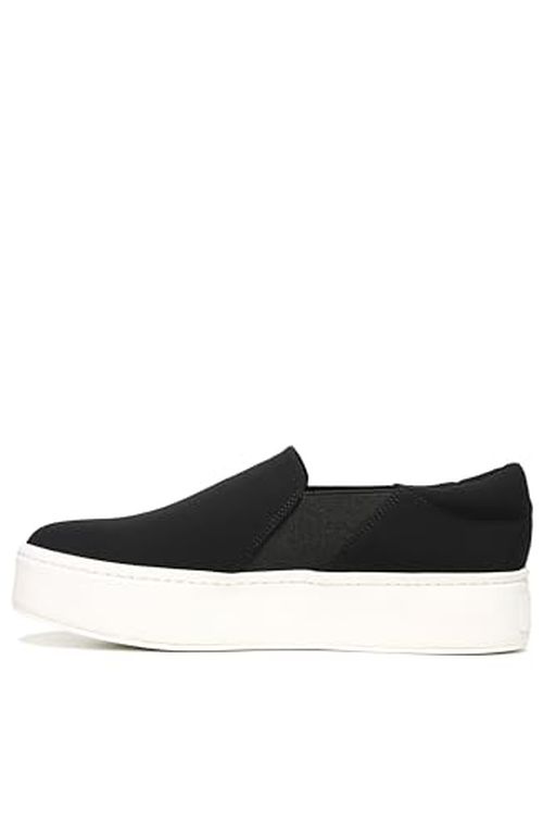 Vince Womens Warren Platform Slip On Fashion Sneakers Black Micro Stretch