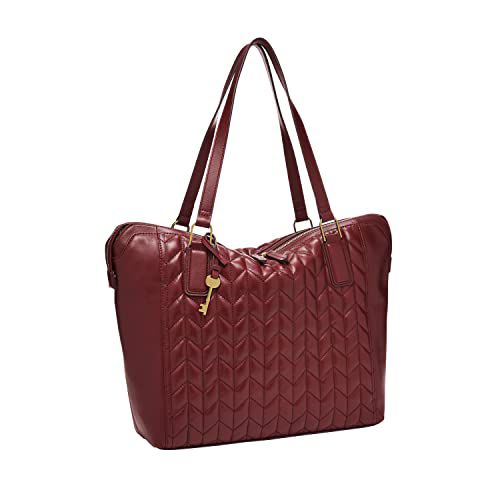 Fossil Women's Jacqueline Leather Tote Bag Purse Handbag