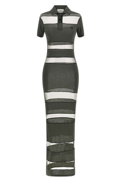 'Striped Sheer Polo' Dress