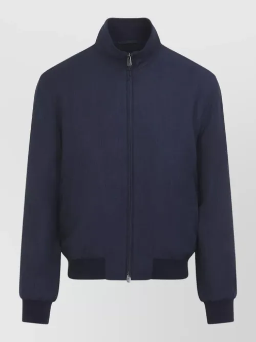 Ralph Lauren Purple Label - felton bomber jacket linen woo