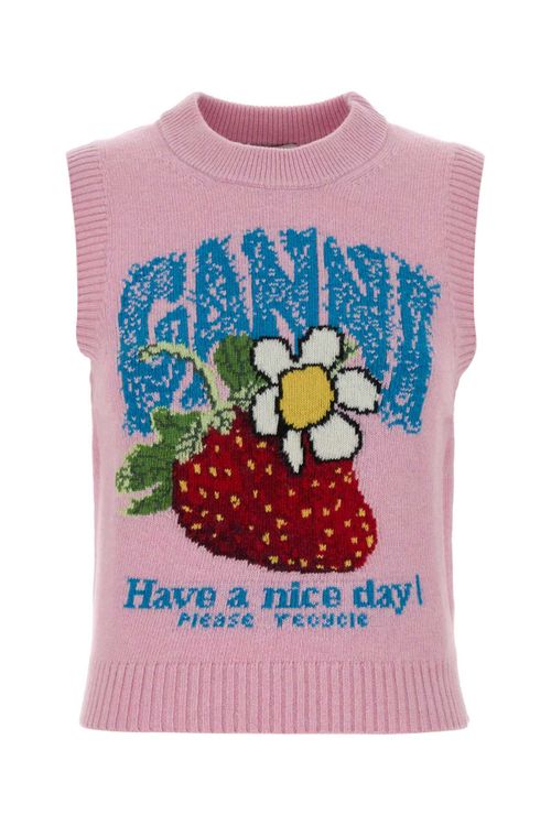 Wool Tank Top — Pink