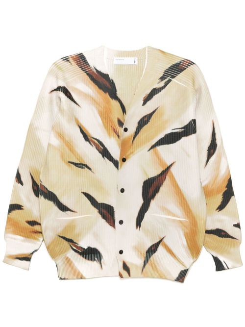 Graphic-print cardigan - Yellow