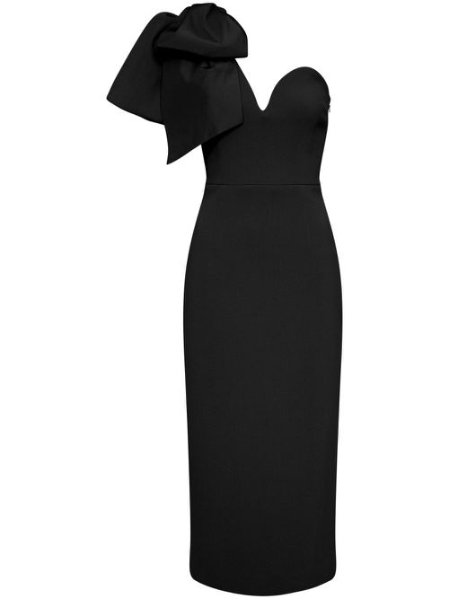 Anais one-shoulder midi dress - Black