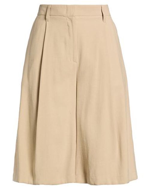 Woman Shorts & Bermuda Shorts Khaki Size M Viscose, Polyester