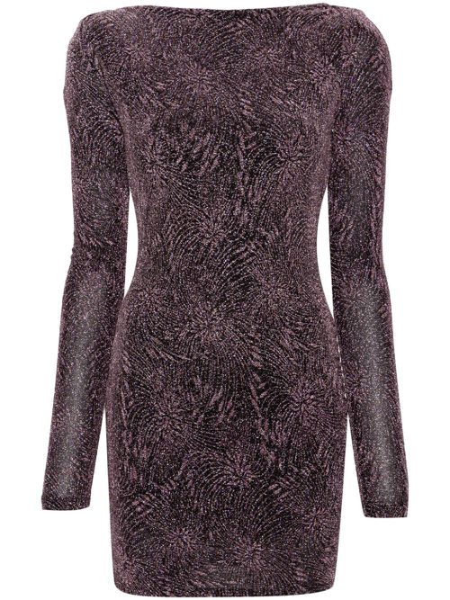 Logo-charm mini dress - Pink
