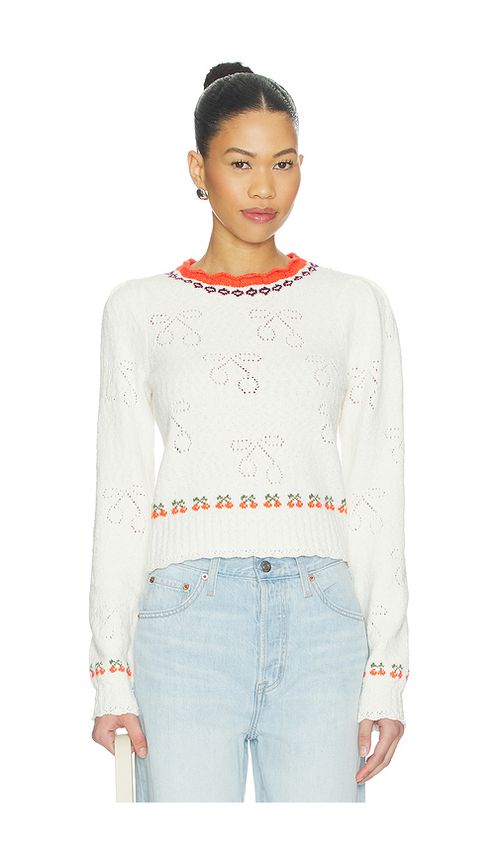 Free People Tilly Pullover Sweater in Ivory. L. Also in XS