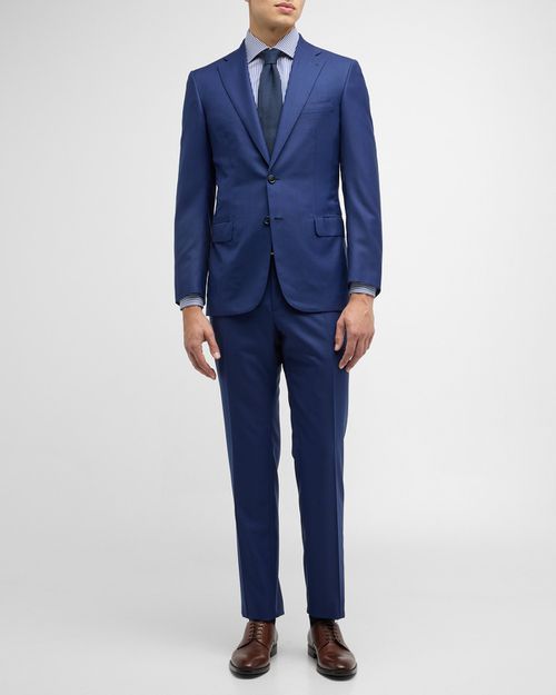 Men's Wool Sharkskin Suit