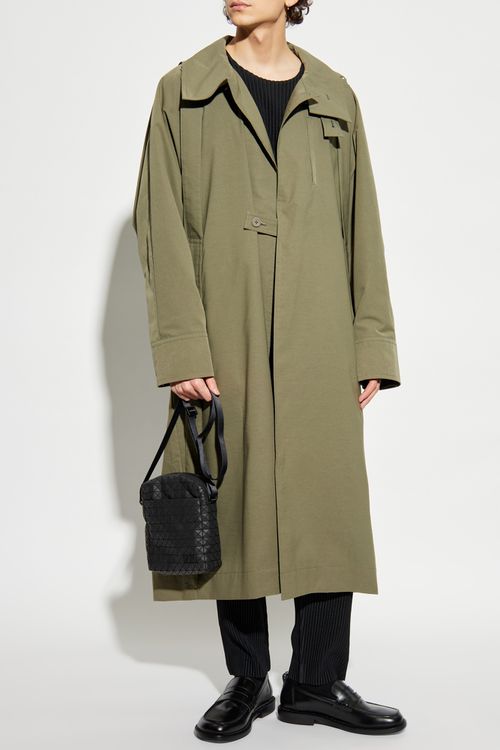 Coat With Stand-up Collar, Men's, Green